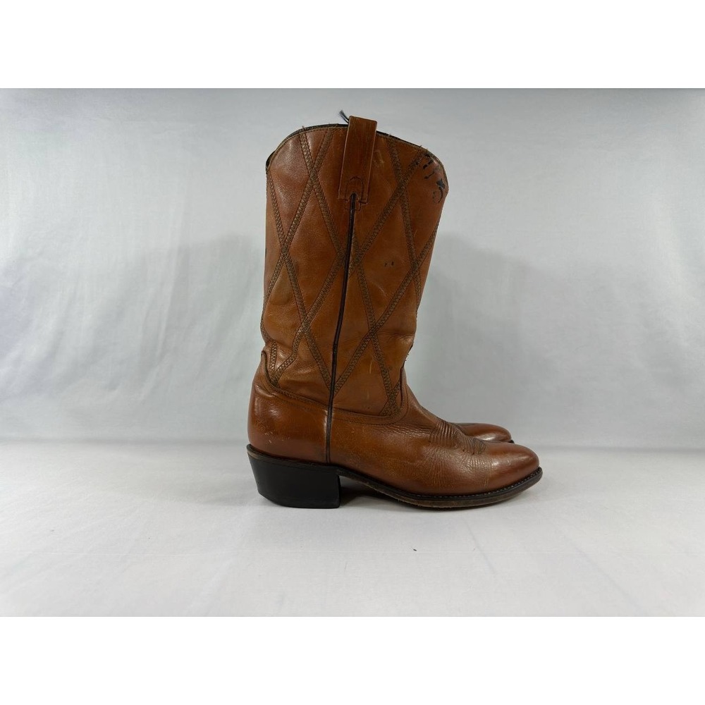 Vintage Acme Brown Leather Western Cowboy Boots Men's Size 9.5 D Made in USA